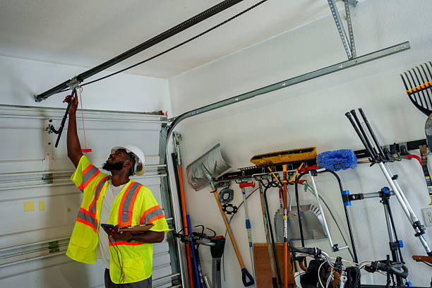 Professional Garage Door Panel Replacement technician working in Rothsville, PA